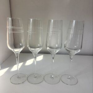 Weight Watchers Portion Control Champagne Flutes set of 4 no box